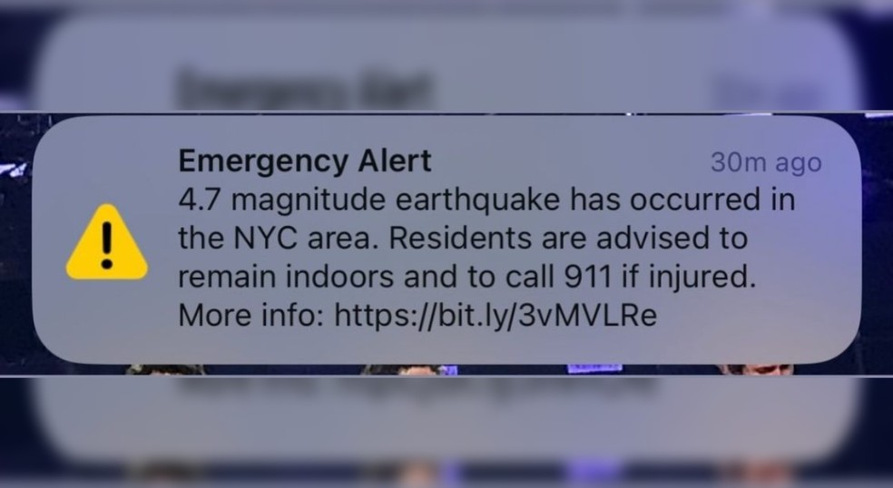 O governo encaminhou um alerta para os moradores da região de Nova York, nos EUA — Foto: Liliane Konno/Arquivo pessoal