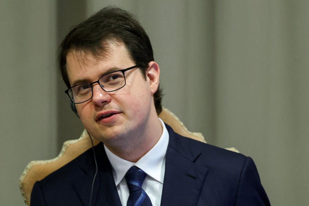 Christopher Olah, cofundador da Anthropic, antes da apresentação de “Magnifica humanitas”, a primeira encíclica do Papa Leão XIV, focada na ascensão da inteligência artificial, no Vaticano, em 25 de maio de 2026. — Foto: REUTERS/Yara Nardi