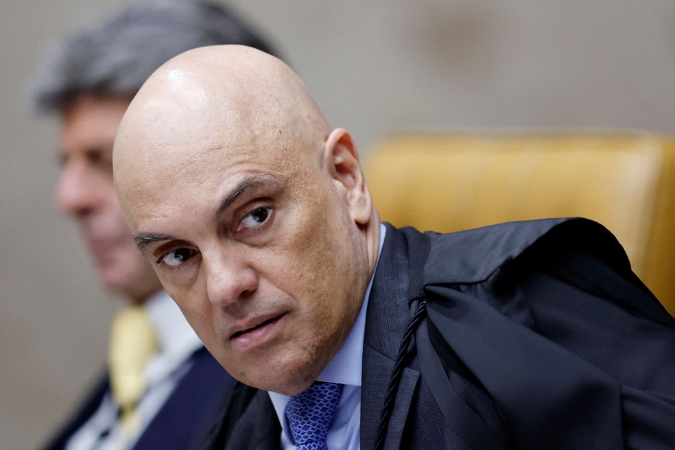 Foto de arquivo: ministro do STF Alexandre de Moraes durante sessão na Corte, em 27 de novembro de 2024. — Foto: Adriano Machado/Reuters