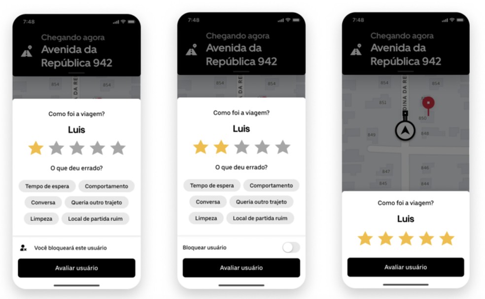 Bloqueio será automático quando o motorista der apenas uma estrela para o passageiro — Foto: Divulgação | Uber