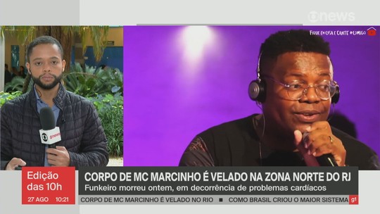 Corpo de MC Marcinho é velado no Rio de Janeiro - Programa: Jornal GloboNews 