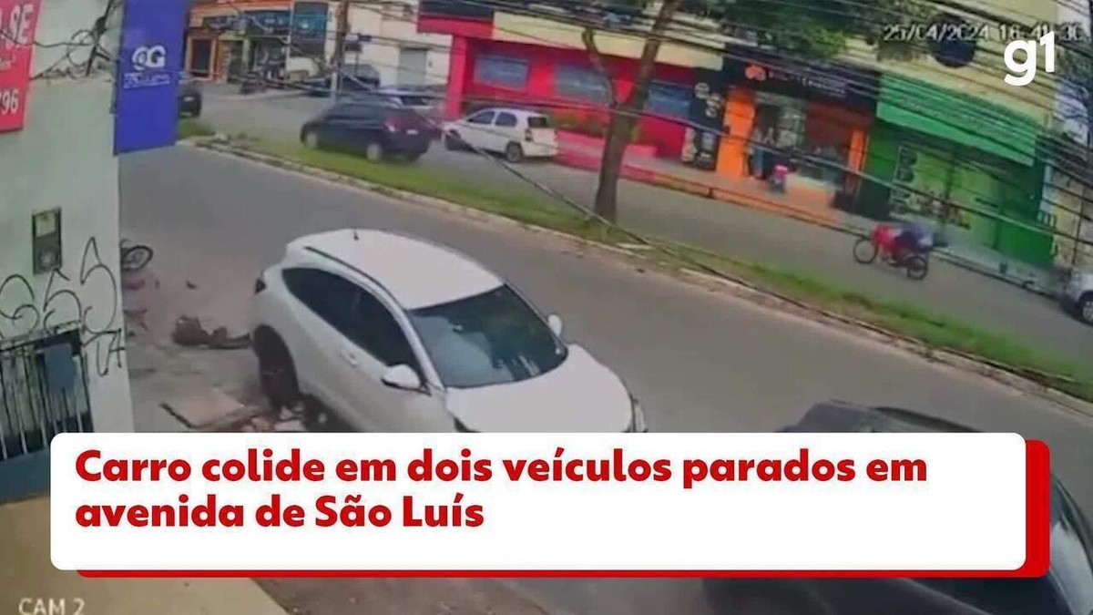 VÍDEO: Carro perde o controle e colide com dois veículos em avenida de São Luís