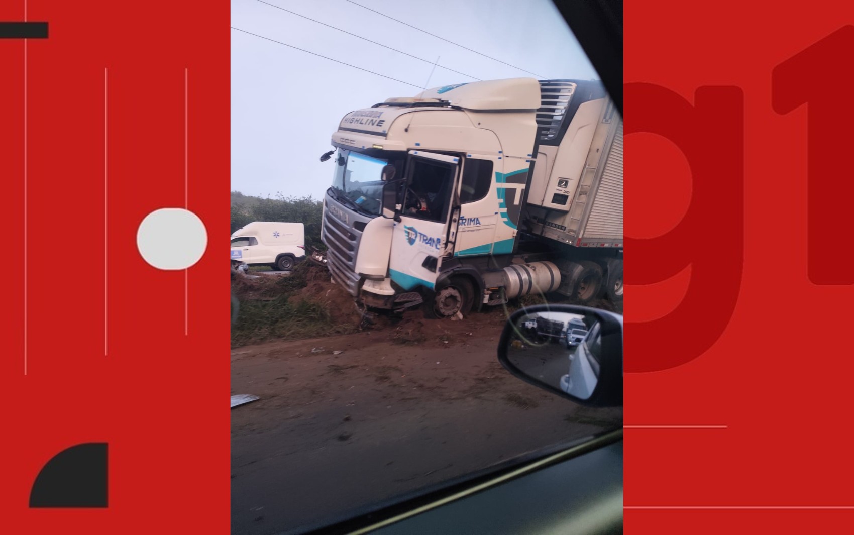 Acidente entre caminhão e carreta provoca congestionamento de 9 km na BR-324, em Feira de Santana