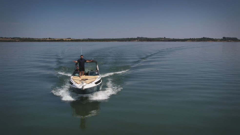 Represa de Jurumirim, a maior do estado, fica em Avaré e atrai visitantes pela natureza preservada — Foto: Reprodução/TV TEM