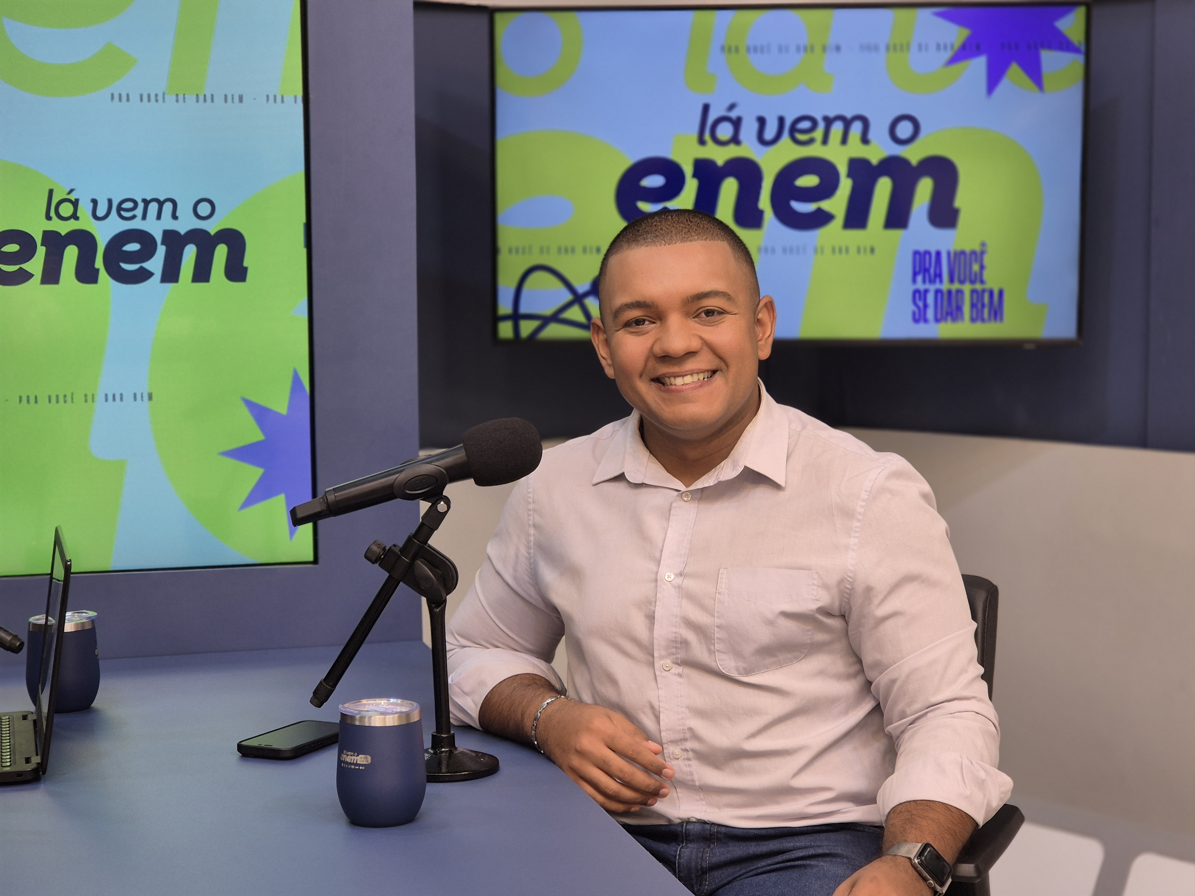 Videocast do Lá Vem o Enem aborda sonhos, escolhas profissionais e carreira no jornalismo esportivo