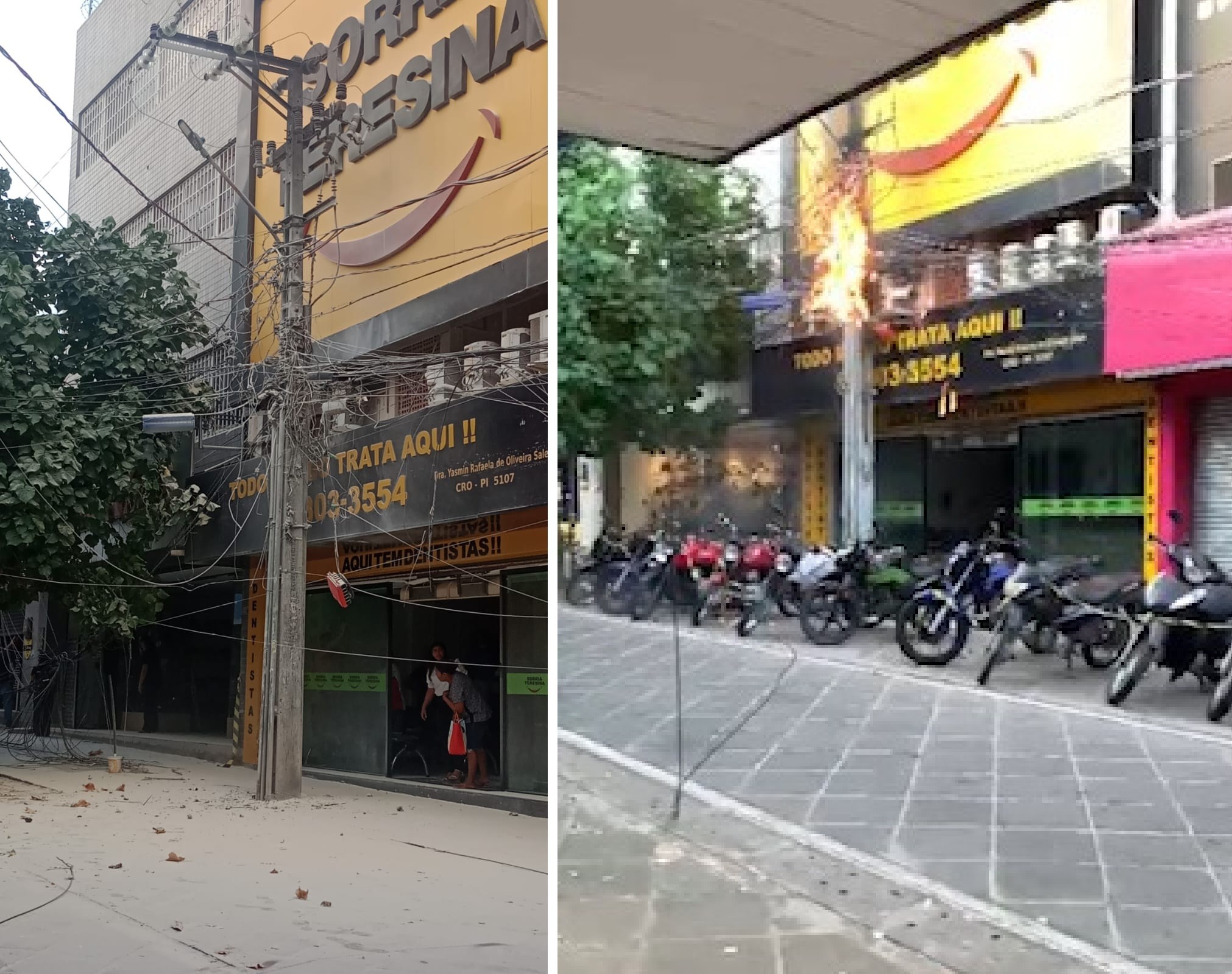 Vendedores controlam princípio de incêndio no Centro de Teresina após poste pegar fogo