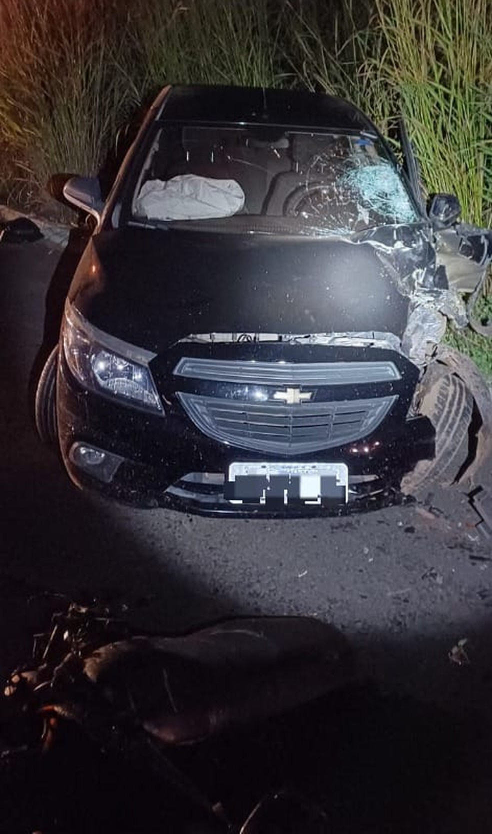Motociclista de 36 anos morre após moto colidir de frente com carro na BR-316, em Timon — Foto: Divulgação/ PRF