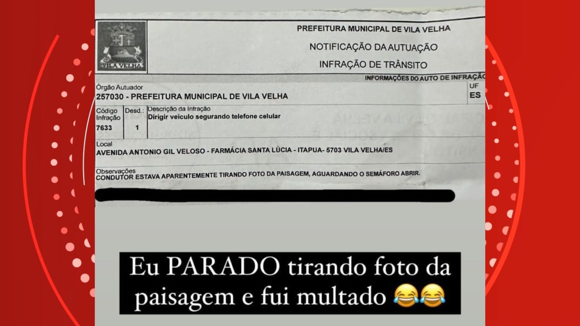 Motociclista parado em semáforo é multado por tirar foto da paisagem no ES; mexer no celular e na tela multimídia dá multa?