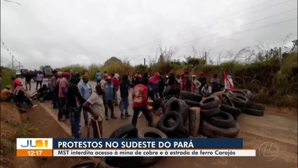 MST interdita acesso a mina de cobre em protestos na estrada de ferro Carajás, no Pará