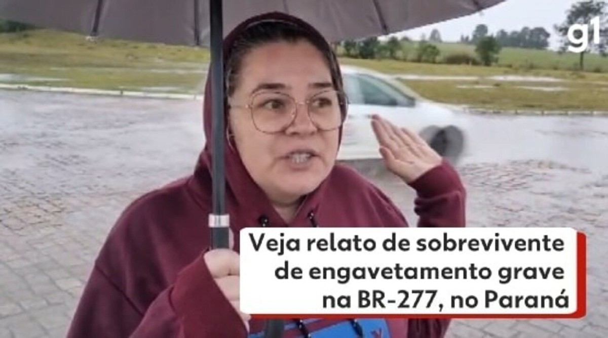 PRF diz que condições climáticas eram ruins no momento do engavetamento na  BR-277, no Paraná - Bem Paraná