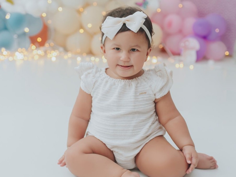 Os pais de Melinda confirmaram que a menina foi diagnosticada com a síndrome há um mês — Foto: Darlene Paulo/Arquivo pessoal