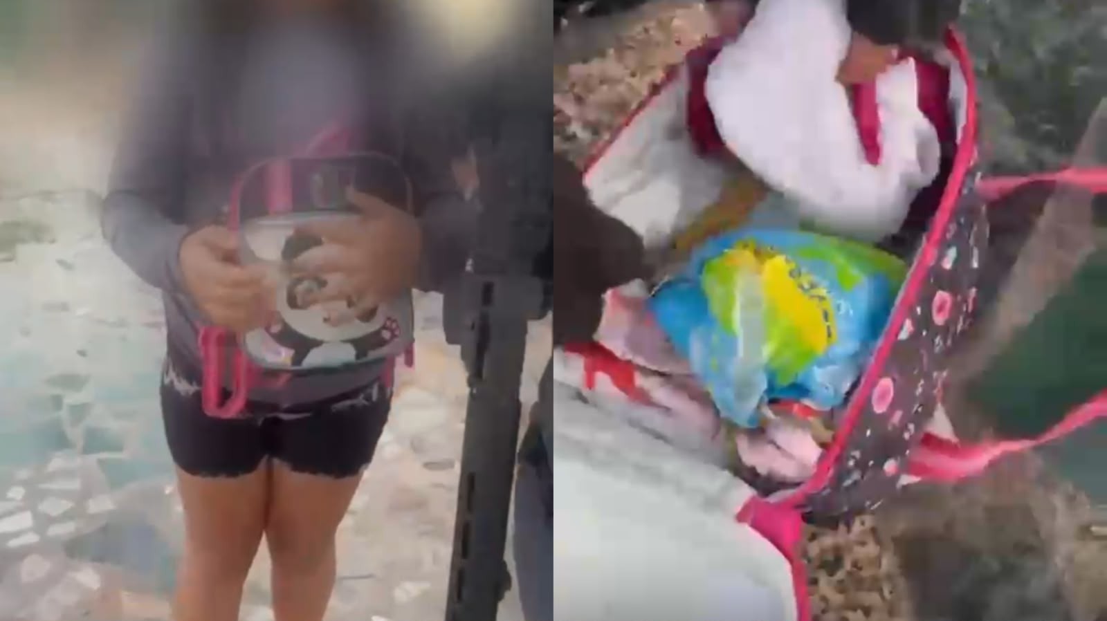 VÍDEO: mulher é presa ao levar drogas na mochila da filha de 8 anos no Amapá