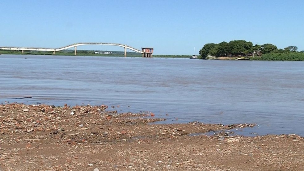 Rio Paraguai enfrenta seca. — Foto: TV Morena/Arquivo