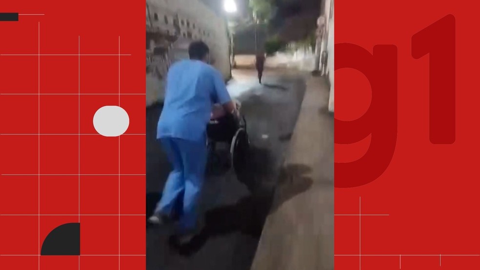 Grávida dá à luz na calçada e deixa hospital sem o bebê em Vitória, Espírito Santo. — Foto: Reprodução