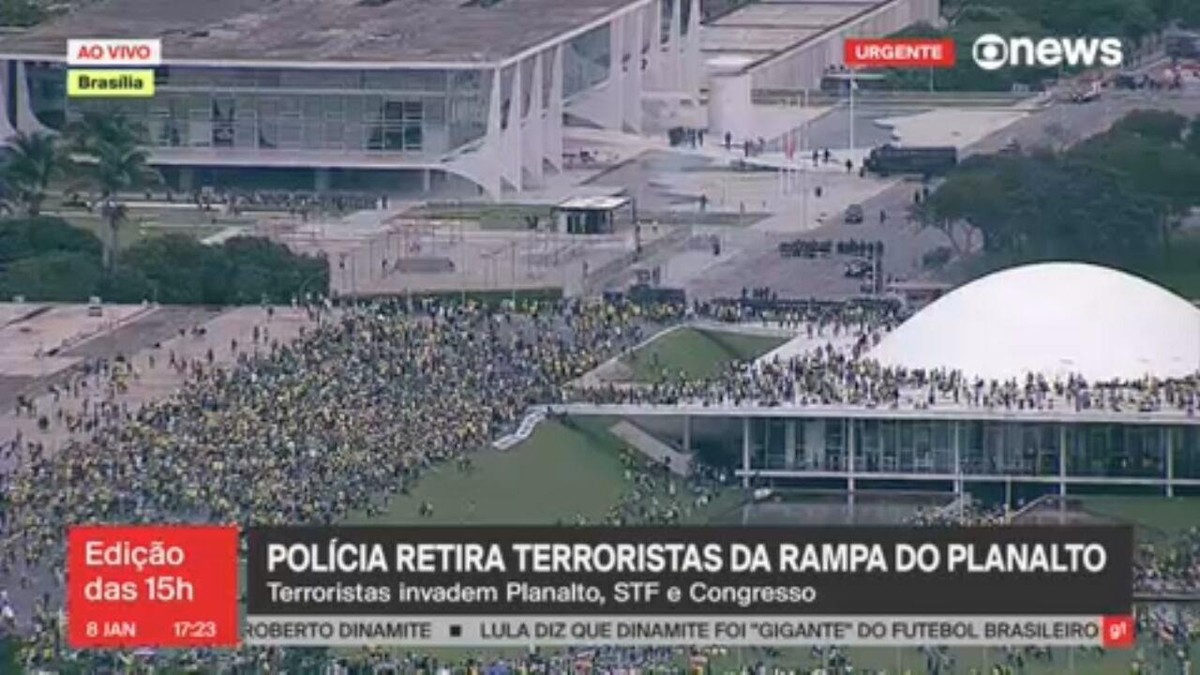 Invasão do Congresso, Planalto e STF veja comparação com o ataque ao Capitólio nos EUA