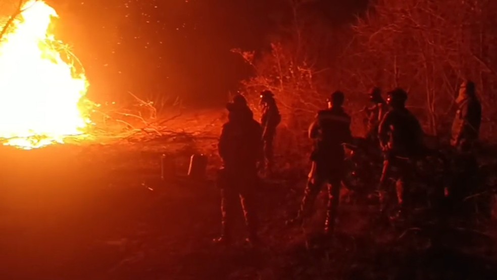 Incêndio atinge há cinco dias comunidades da zona rural de Pacujá — Foto: Reprodução