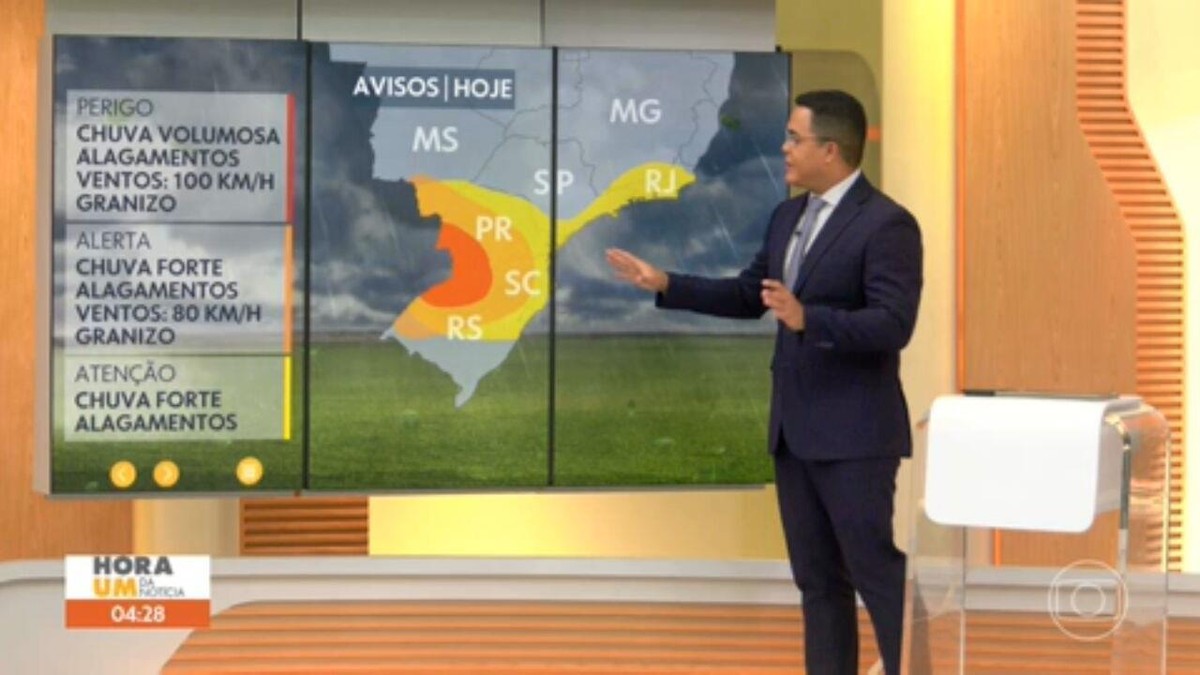 Bom Dia Brasil, Frente fria provoca chuva na Bahia e no Espírito Santo. Em  São Paulo pode garoar