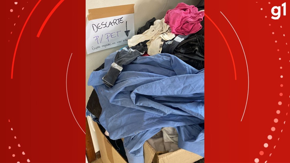 Roupas em mau estado são doadas para pets — Foto: Danielle Mattos/ Arquivo pessoal