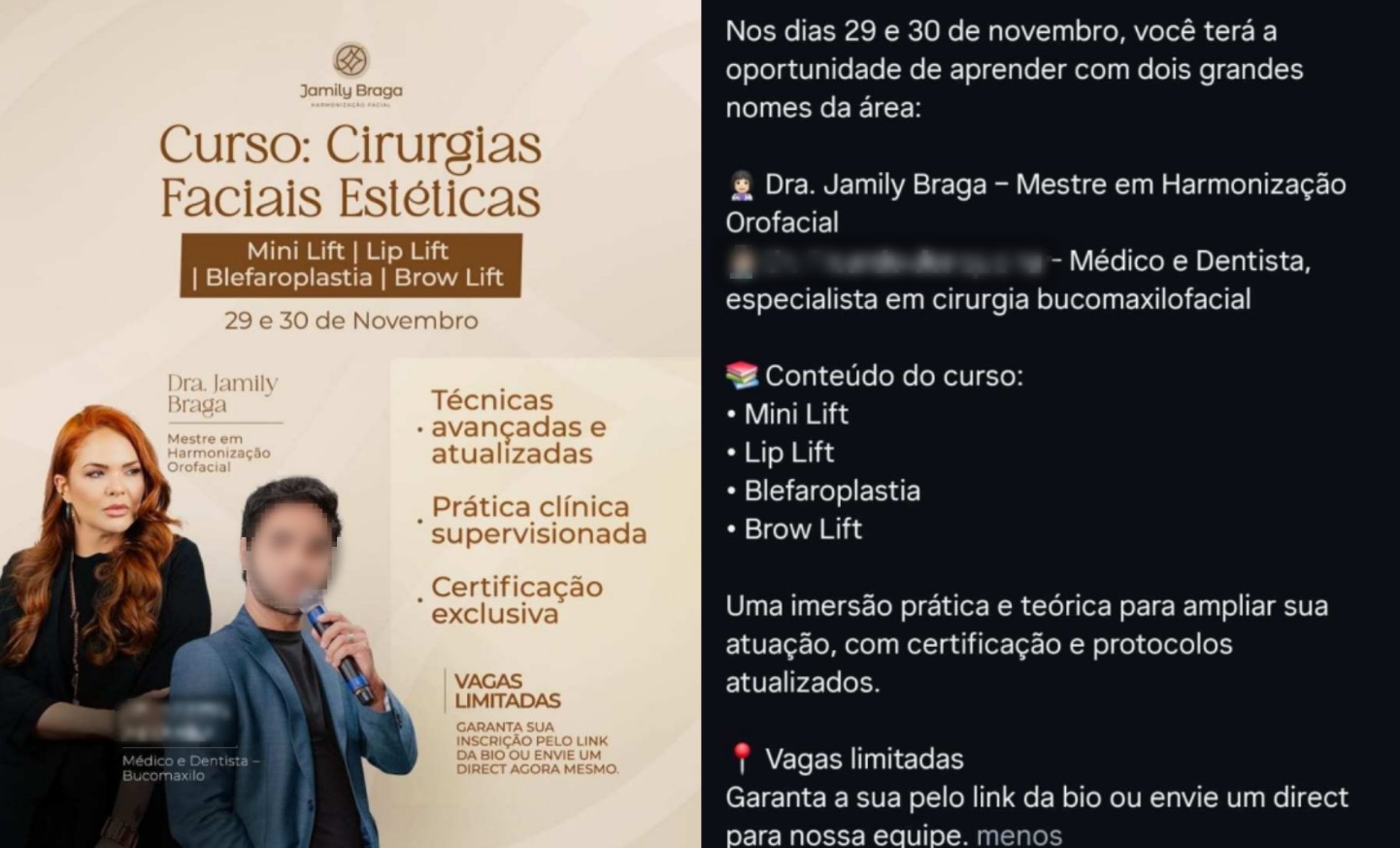 Dentista anuncia curso de procedimentos médicos e recebe notificação do Ministério Público
