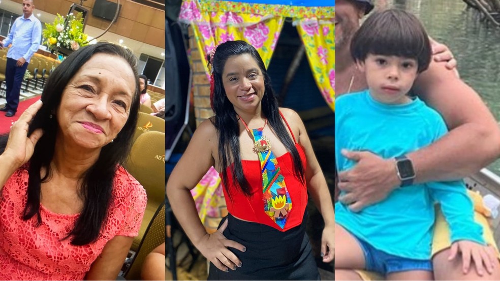 Vítimas são mãe, irmã e filho da motorista do veículo que colidiu com VLT, em Fortaleza. — Foto: Reprodução