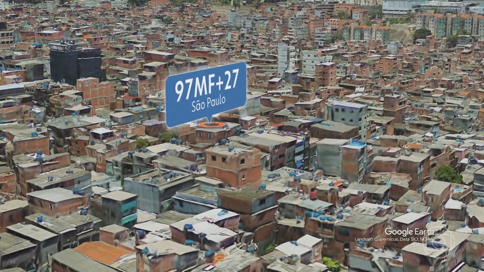 O 'CEP Digital' dá endereço a moradores de comunidades por meio de um cálculo da geolocalização de cada residência — Foto: Reprodução/TV Globo