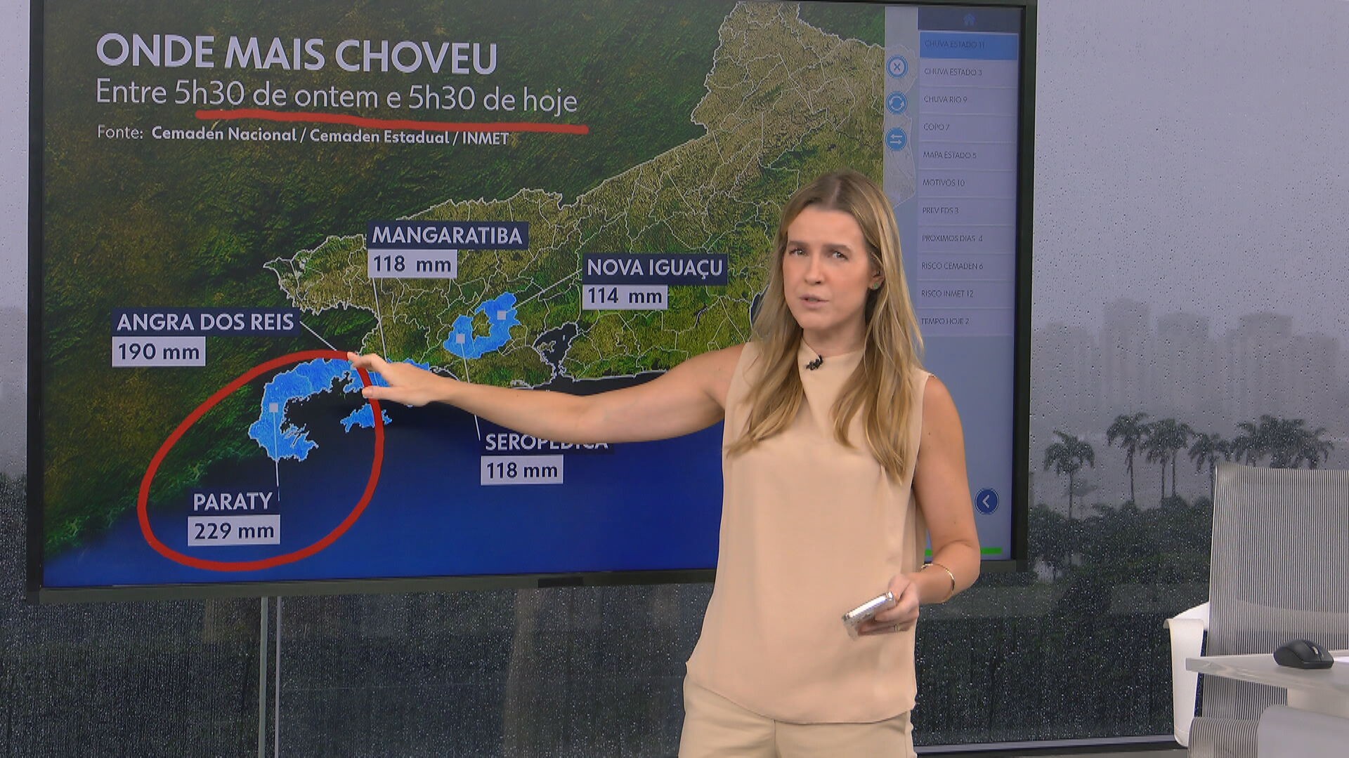 Angra dos Reis tem 375 desalojados após temporal 