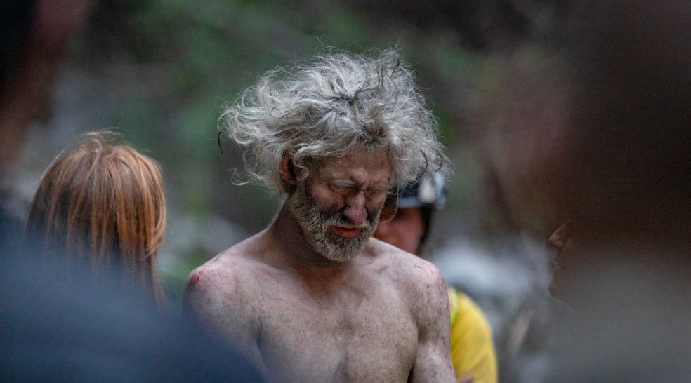 Lukas McClish foi resgatado depois de ficar 10 dias perdido em floresta nos EUA — Foto: SLV-Steve