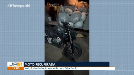 Moto furtada em São Paulo é encontrada dentro de ônibus em Araguaína