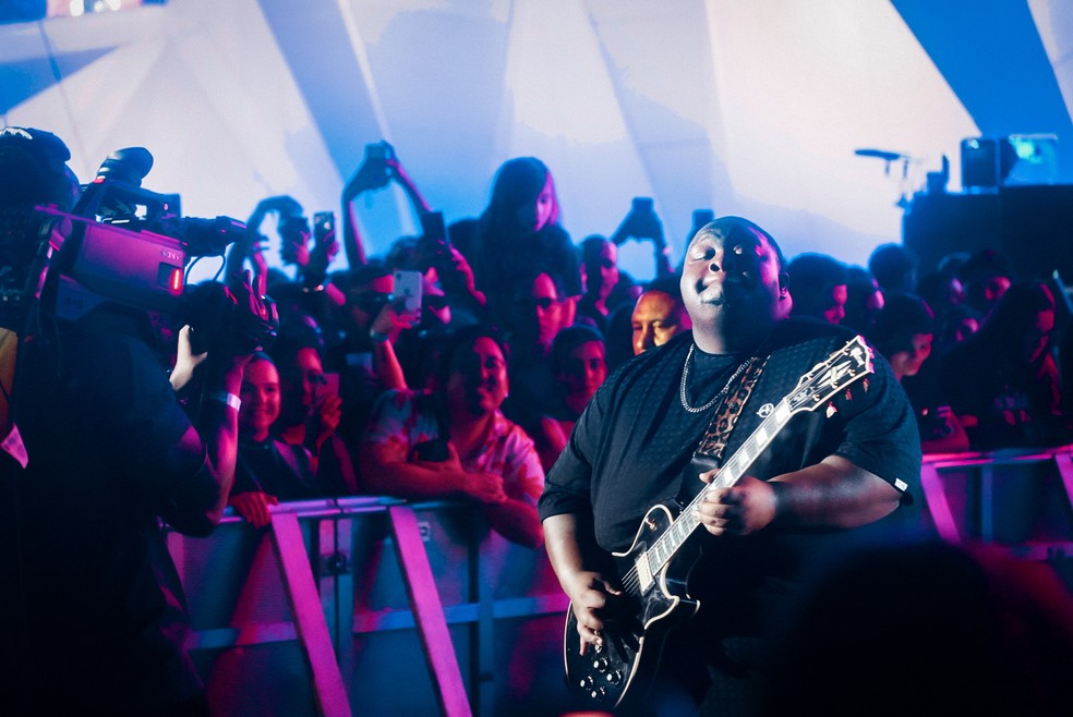 Christone "Kingfish" Ingram se apresenta no Rock in Rio 2024 — Foto: Stephanie Rodrigues/g1