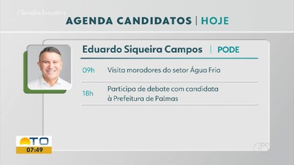 Confira a agenda dos candidatos à Prefeitura de Palmas no 2º turno