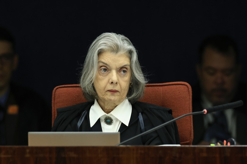 Ministra Cármen Lúcia, em sessão da Primeira Turma do STF. — Foto: Antonio Augusto/STF
