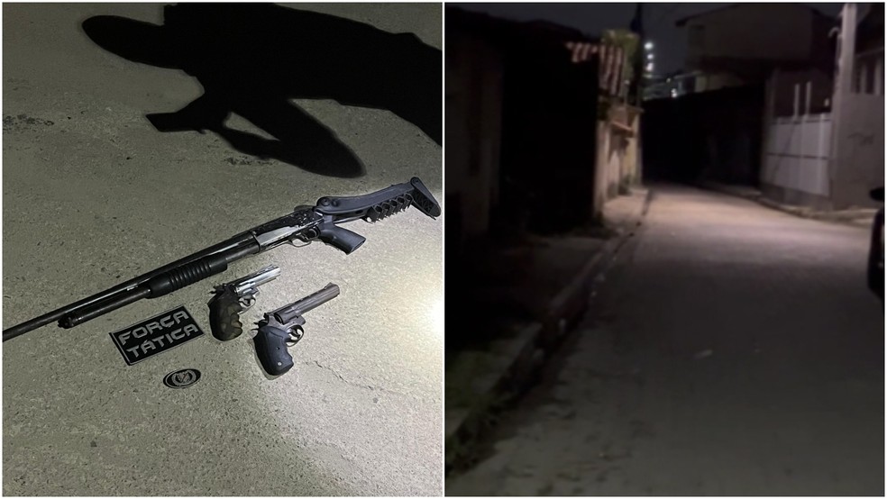 PM apreende três armas e captura seis suspeitos no Conjunto São Miguel. — Foto: Divulgação