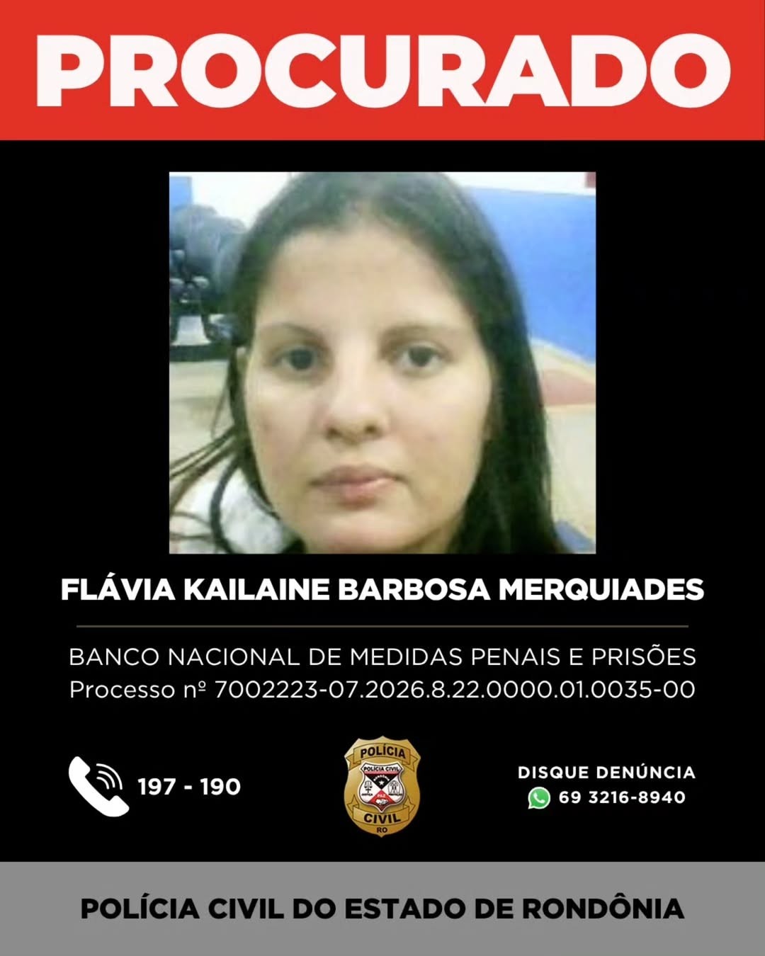 Flávia Kailaine Barbosa Merquiades — Foto: Flávia Kailaine Barbosa Merquiades