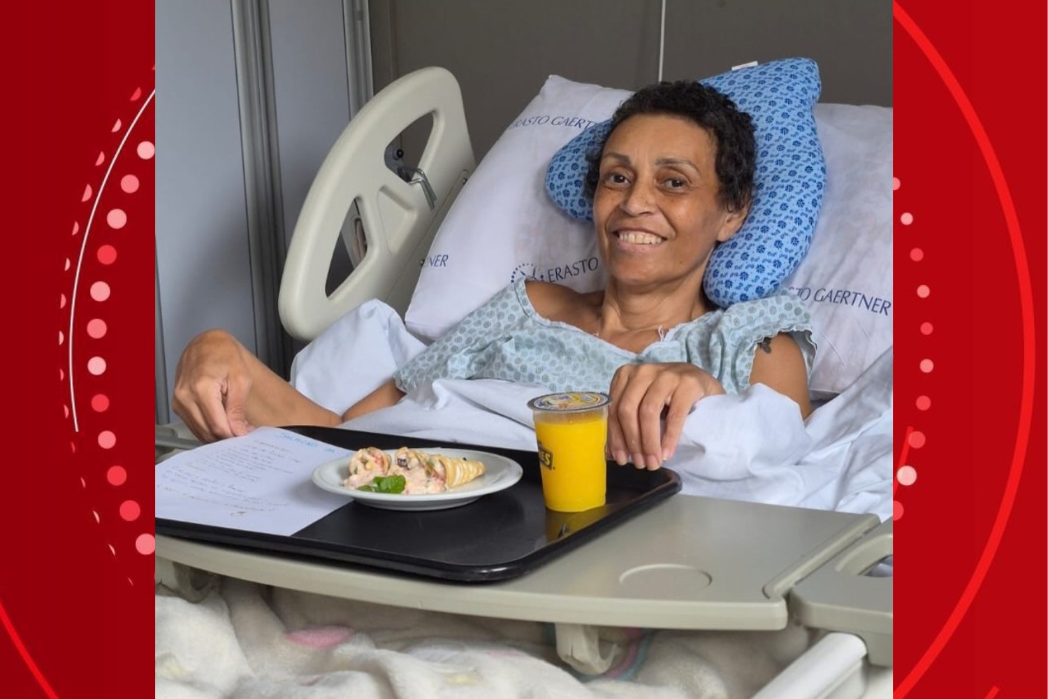 Internada em centro de cuidados paliativos, mulher ensina receita de família para equipe do hospital e prato é servido a funcionários e pacientes
