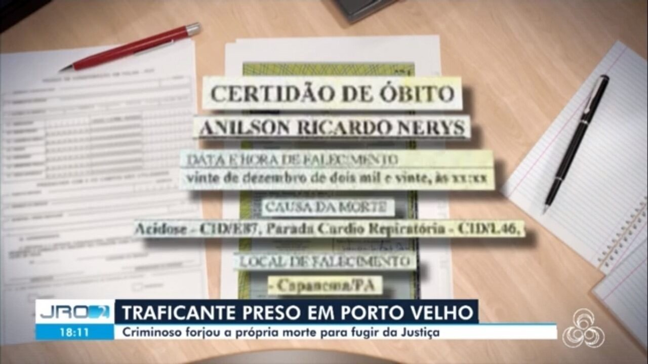 Traficante que forjou a própria morte colocou em atestado que óbito foi ...