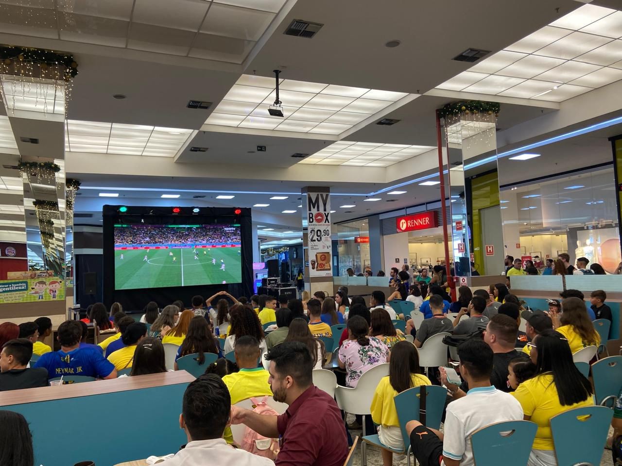 Pátio limeira Shopping terá telão para transmissão dos jogos da Copa