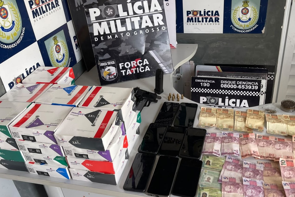Quatro suspeitos são presos com canetas emagrecedoras roubadas em Cuiabá