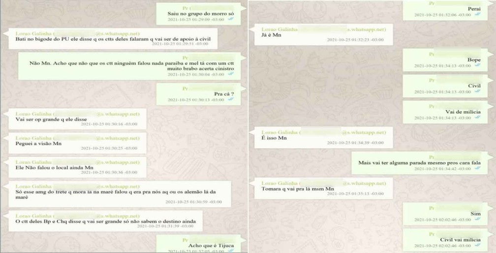 Traficante Professor recebe informações de operação da PM de criminoso do Chapadão — Foto: Reprodução