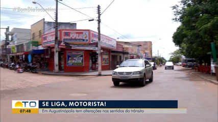 Ruas em Augustinópolis terão alteração nos sentidos do trânsito