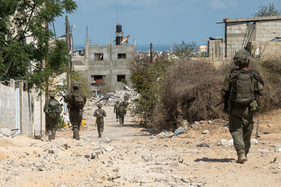 Militares de Israel na Faixa de Gaza — Foto: Israeli Army / AFP