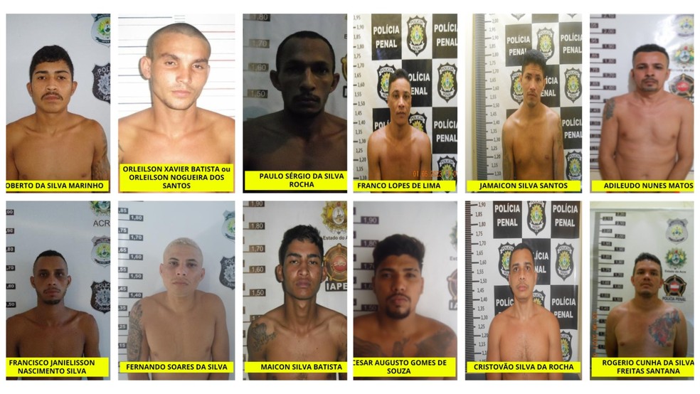 Doze presos seguem foragidos dos presídios do Acre — Foto: Arquivo/Iapen-AC