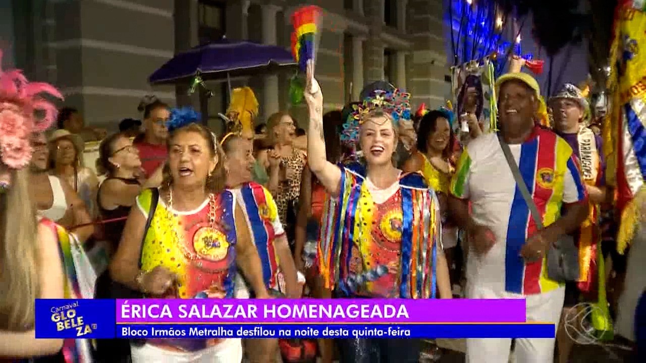 Apresentadora do MG1, Érica Salazar é homenageada por bloco de carnaval em Juiz de Fora; VEJA FOTOS E VÍDEO 