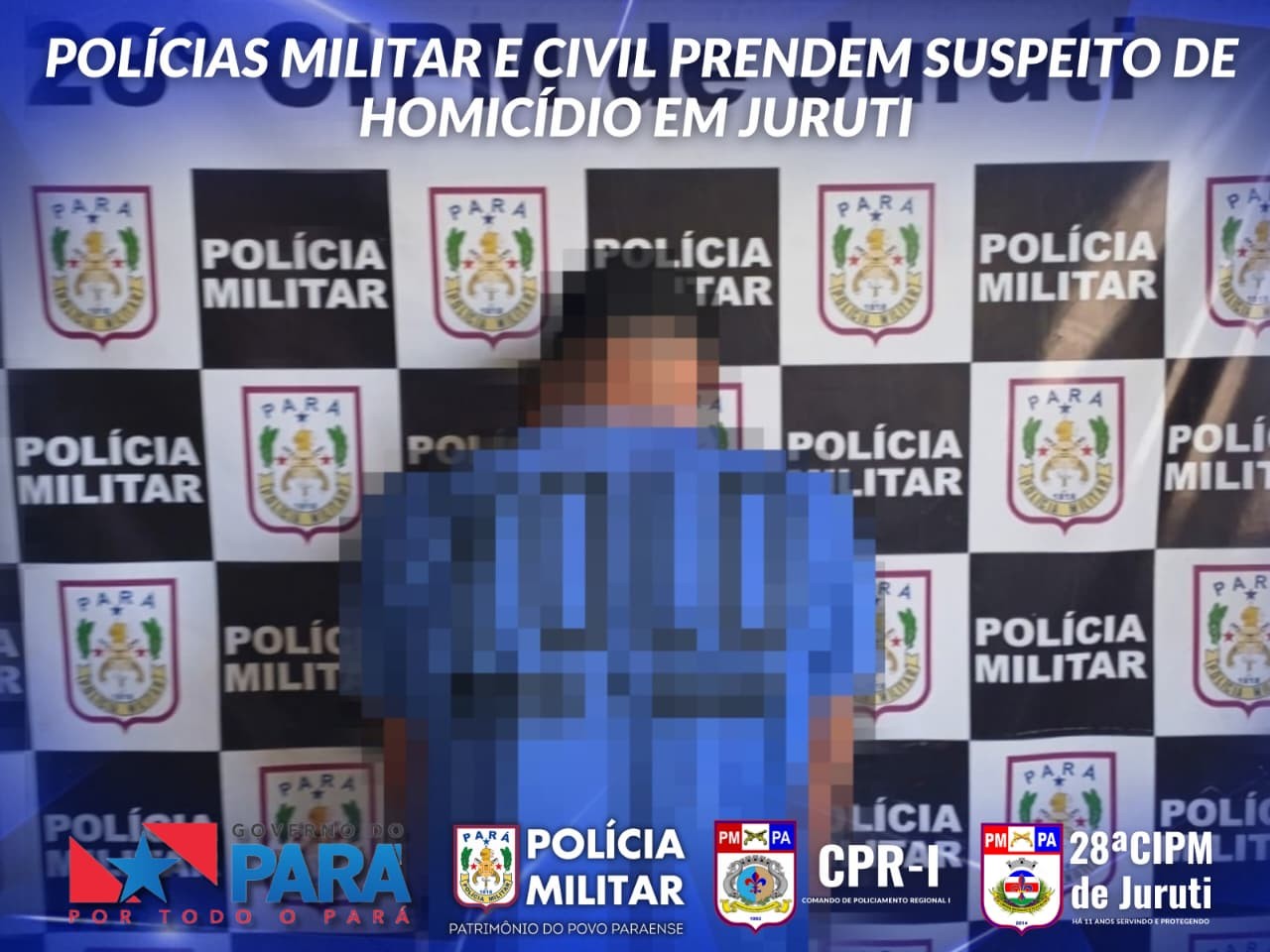 Preso em Juruti suspeito de matar jovem a facadas na comunidade de Soledade, em Santarém
