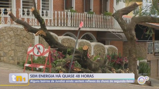Moradores de Jundiaí continuam sem energia quase dois dias após vendaval