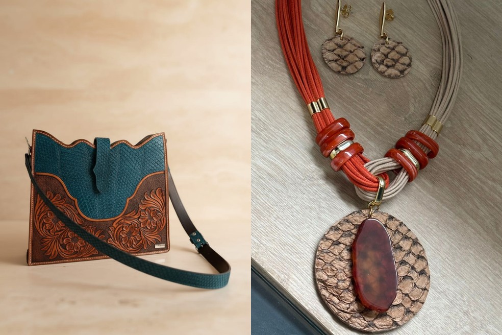 4 de 4
Katia Mastroto criou a marca UnaPele Couros, a partir de pele de tilápia, no interior de SP — Foto: Katia Mastroto/Reprodução