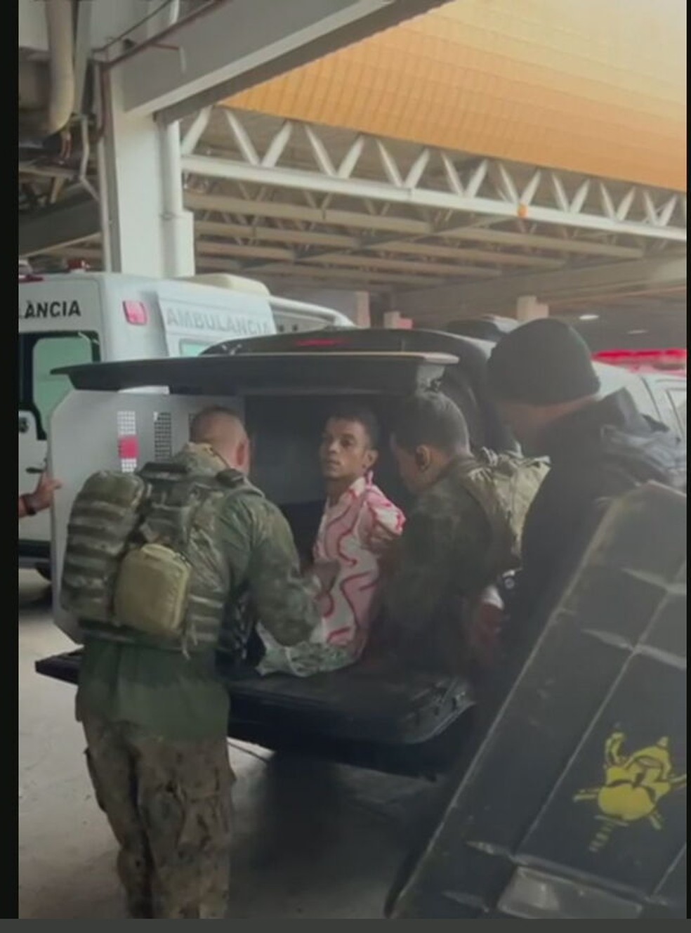 Sequestrador é preso — Foto: Reprodução Globonews