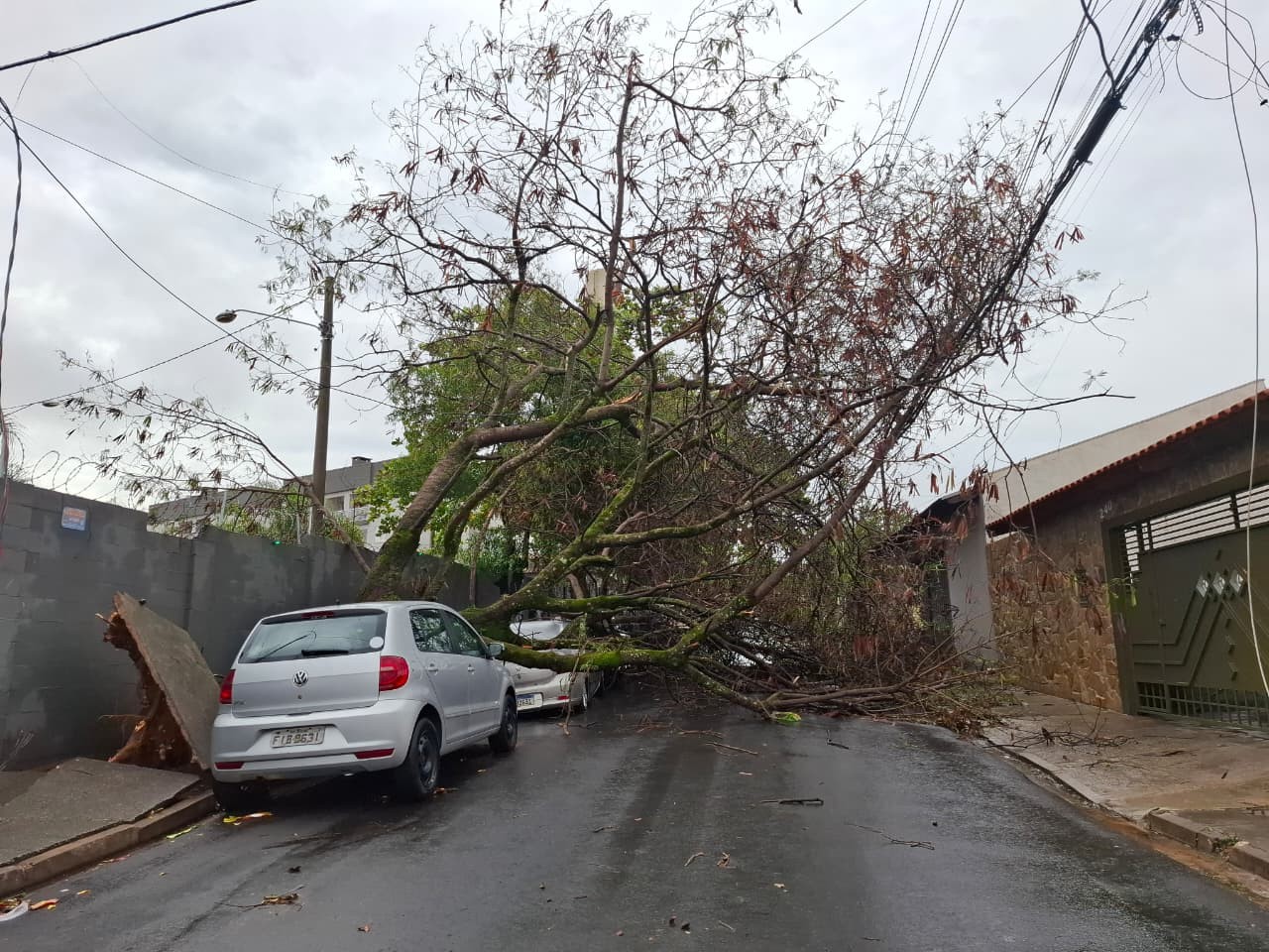 Chuva causa transtornos e estragos no centro-oeste paulista