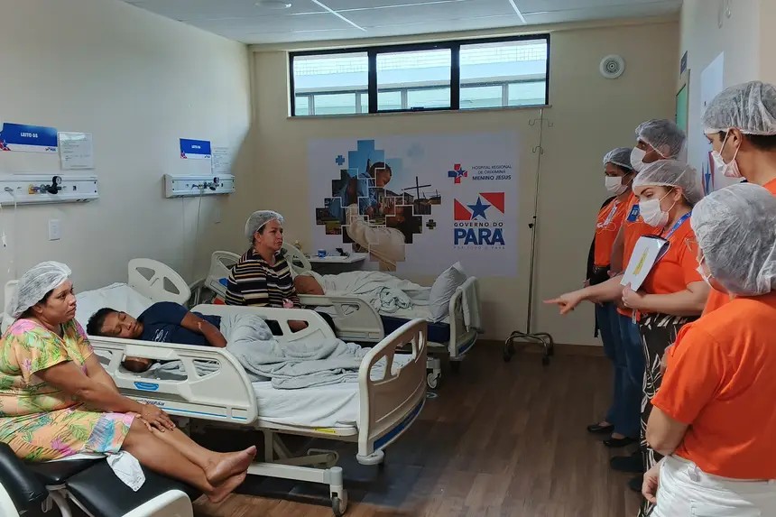 Ação para prevenção de quedas durante internações é realizada no Hospital Regional Menino Jesus