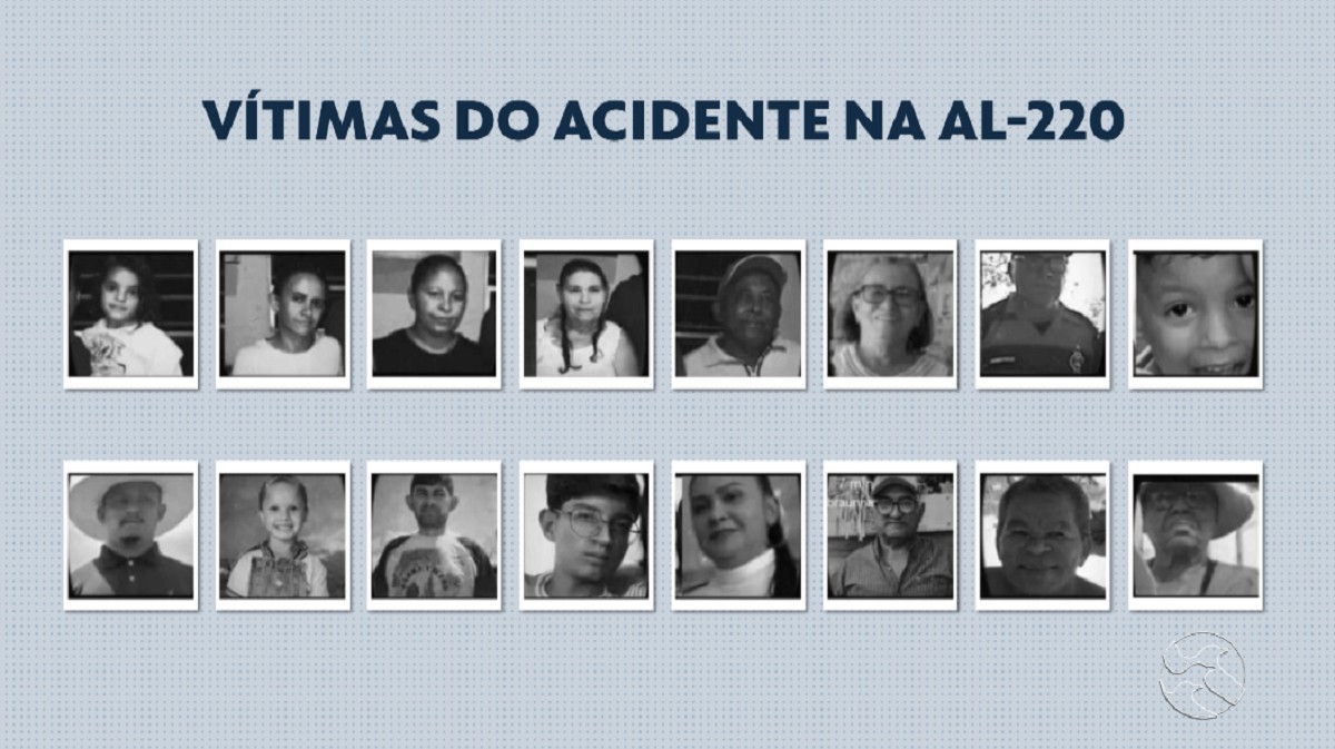 Veja quem são as 16 vítimas mortas em acidente com ônibus que levava romeiros em Alagoas 