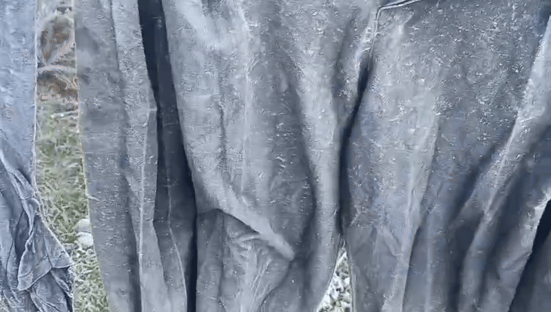 VÍDEO: roupas em varal congelam durante onda de frio no RS